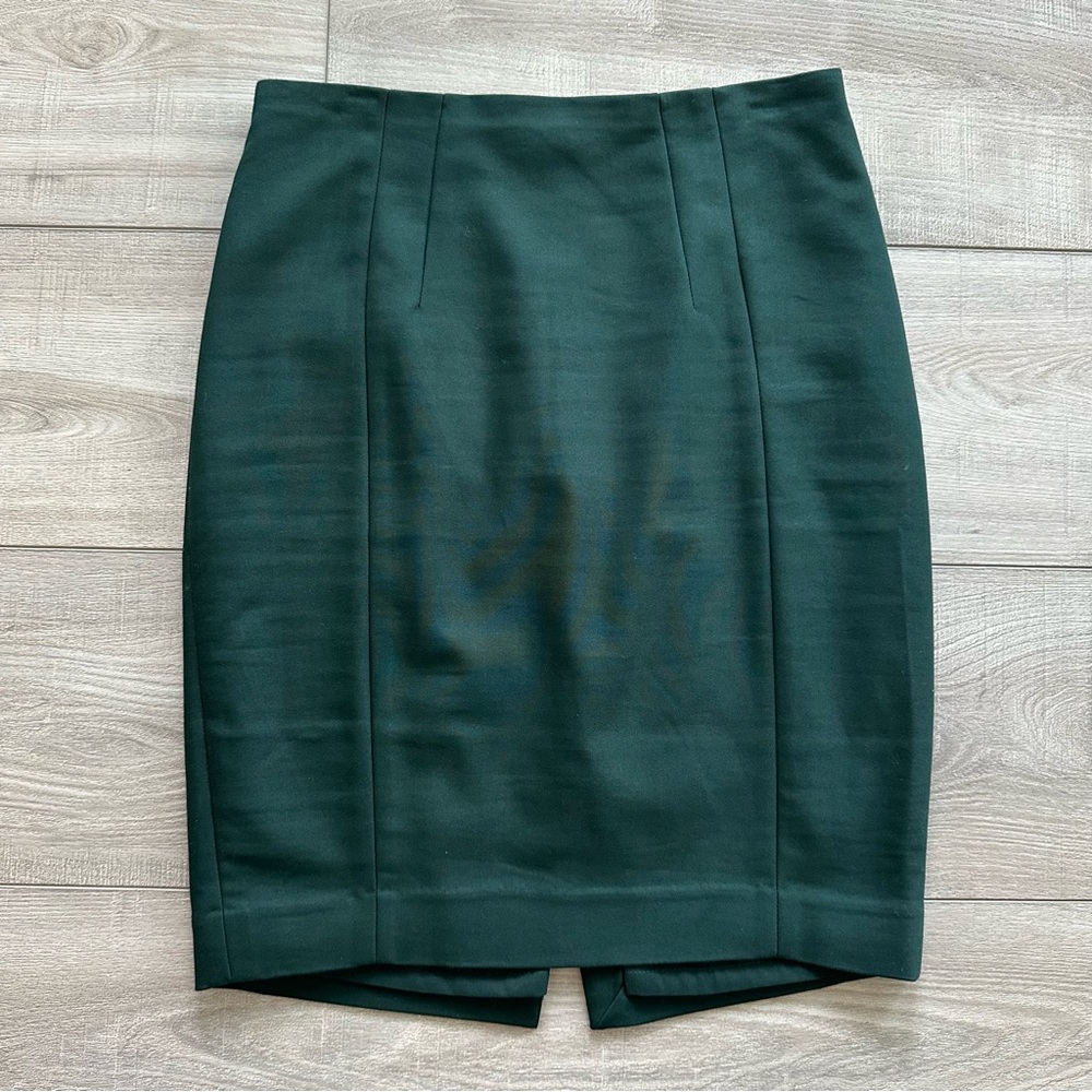 Express Dark Green Pencil Skirt
